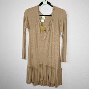 Dusty Rose Thermal Mini Dress, Small